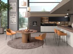 Angel Cerda Round Walnut Dining Table 150 cm Dia x 76 cm, Seats 6 in Brown - thumbnail 4