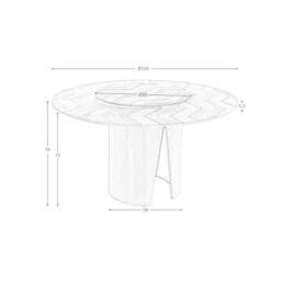 Angel Cerda Round Walnut Dining Table 150 cm Dia x 76 cm, Seats 6 in Brown - thumbnail 8