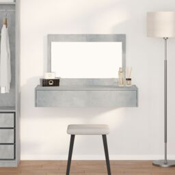 Berkfield Home Wall Hanging Dressing Table Concrete Grey 100x40x70 cm - Size: 100 x 40 x 70 cm - thumbnail 1