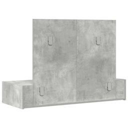 Berkfield Home Wall Hanging Dressing Table Concrete Grey 100x40x70 cm - Size: 100 x 40 x 70 cm - thumbnail 8