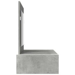 Berkfield Home Wall Hanging Dressing Table Concrete Grey 100x40x70 cm - Size: 100 x 40 x 70 cm - thumbnail 7