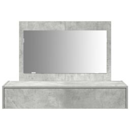 Berkfield Home Wall Hanging Dressing Table Concrete Grey 100x40x70 cm - Size: 100 x 40 x 70 cm - thumbnail 6