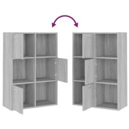 Berkfield Home Storage Cabinet Grey Sonoma 60x29.5x90 cm - thumbnail 5