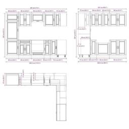Berkfield Home 14 Piece Kitchen Cabinet Set Porto Grey Sonoma Engineered Wood - thumbnail 9