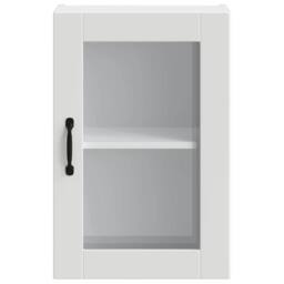 Berkfield Home Kitchen Wall Cabinet with Glass Door Porto White - thumbnail 6