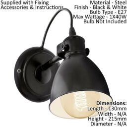 Loops Quad Ceiling Light & 2x Matching Wall Lights Black Industrial Hanging Trendy - thumbnail 3