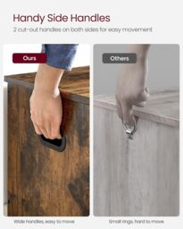 VASAGLE Large Farmhouse Storage Bench Blanket Box Chest Organising Unit in Brown - thumbnail 8