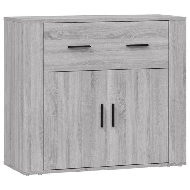 Berkfield Home Sideboard Grey Sonoma 80x33x70 cm Engineered Wood - Size: 80 x 33 x 70 cm - image 1