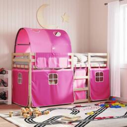 Berkfield Home Elegant Bunk Bed without Mattress Pink 80x200 cm Solid Wood Pine - thumbnail 2