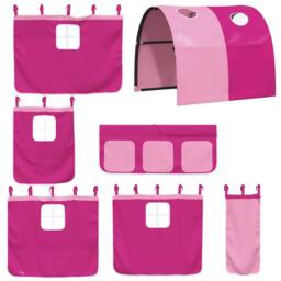 Berkfield Home Elegant Bunk Bed without Mattress Pink 80x200 cm Solid Wood Pine - thumbnail 9