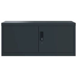 Berkfield Home File Cabinet Anthracite 90x40x145 cm Steel in Black - Size: 90 x 40 x 145 cm - thumbnail 4