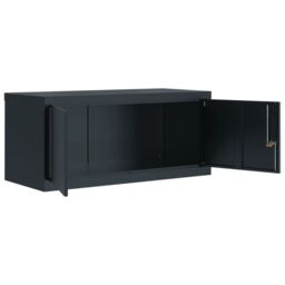 Berkfield Home File Cabinet Anthracite 90x40x145 cm Steel in Black - Size: 90 x 40 x 145 cm - thumbnail 5