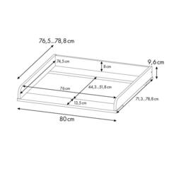 Shefa Line 800 Dresser Baby Changing Top (Top Only) White (1 box) - Size: 1 Pack - thumbnail 4