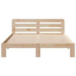 Berkfield Home Bed Frame without Mattress 160x200 cm Solid Wood Pine in Brown - thumbnail 4