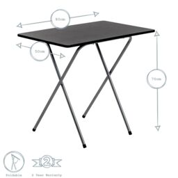 Harbour Housewares Wooden Folding Desk 80cm in Black - thumbnail 3