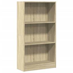 Berkfield Home Bookcase Sonoma Oak 60x24x109 cm Engineered Wood in Brown - Size: 60 x 24 x 109 cm - thumbnail 2