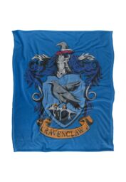 Warner Brothers Harry Potter Drawn Ravenclaw Crest Blanket 152 x 127 cm in White - thumbnail 1