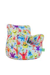 Bean Lazy Cotton Grey Monsters Bean Bag Arm Chair Toddler Size in Light Grey - Size: Small - thumbnail 2