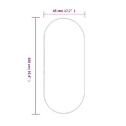 Berkfield Home Wall Mirror Black 100x45 cm Oval - thumbnail 6