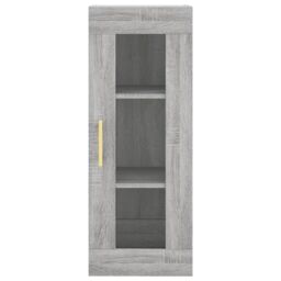 Berkfield Home Wall Mounted Cabinet Grey Sonoma 34.5x34x90 cm - thumbnail 6