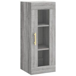 Berkfield Home Wall Mounted Cabinet Grey Sonoma 34.5x34x90 cm - thumbnail 2