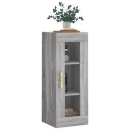 Berkfield Home Wall Mounted Cabinet Grey Sonoma 34.5x34x90 cm - thumbnail 4