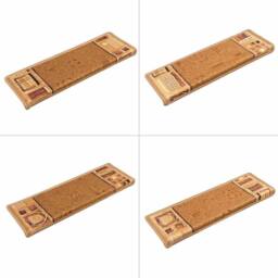 Berkfield Home Stair Mats Self-adhesive 15 pcs 65x21x4 cm Beige - Size: Medium - thumbnail 6