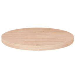 Berkfield Home Round Table Top √ò30x2, 5 cm Untreated Solid Wood Oak in Natural - thumbnail 2