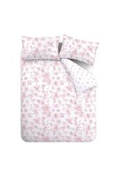 Catherine Lansfield 'Mirabelle Floral' Reversible Duvet Cover Set in Pink - Size: Double - thumbnail 5