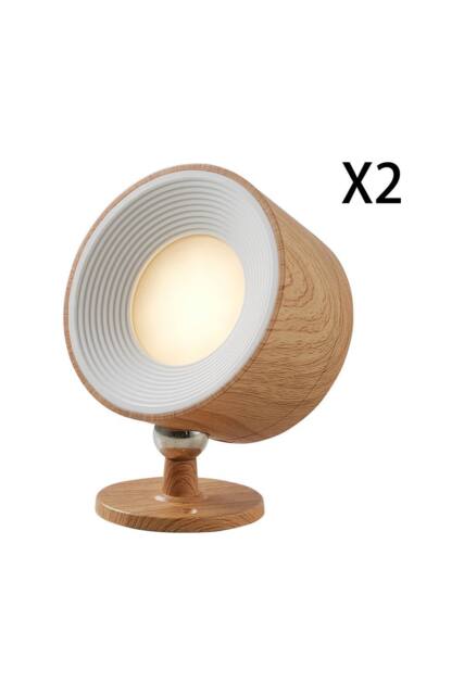 Living and Home Pack of 2 LED Magnetic Wall Light in Natural - image 1