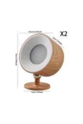 Living and Home Pack of 2 LED Magnetic Wall Light in Natural - thumbnail 5