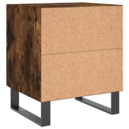 Berkfield Home Bedside Cabinet Smoked Oak 40x35x47.5 cm Engineered Wood in Brown - thumbnail 8