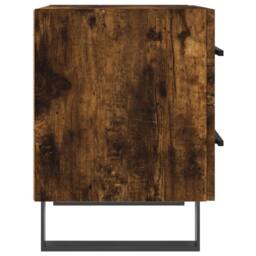 Berkfield Home Bedside Cabinet Smoked Oak 40x35x47.5 cm Engineered Wood in Brown - thumbnail 7