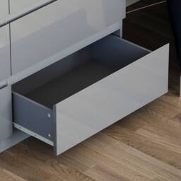 HD Designs 'HIGH GLOSS 6 Drawer Chest of Drawers' Furniture in Grey - thumbnail 5