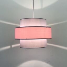First Choice Lighting Pink & Grey Two Tier Light Shade - thumbnail 6