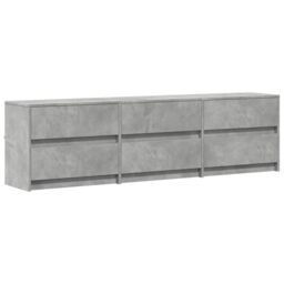 Berkfield Home TV Cabinet with LED Concrete Grey 180x34x50 cm Engineered Wood - Size: 180 x 34 x 50 cm - thumbnail 3