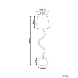 Wyld and Coco Table Lamp - Black Wireless Charging Touch Dimmer USB Port - thumbnail 3