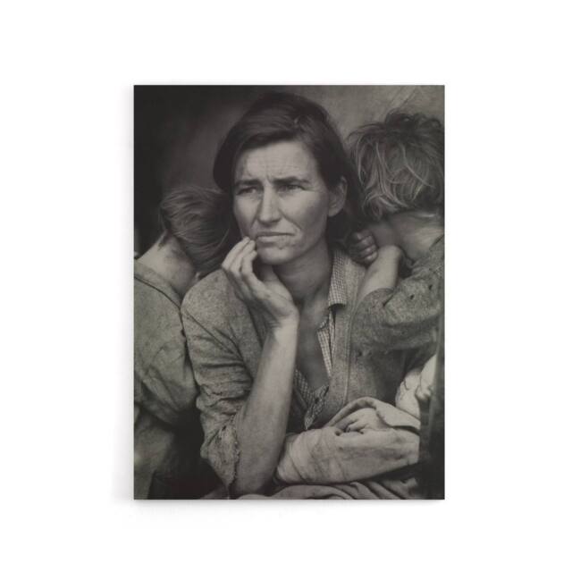 "Artery8 Migrant Mother Nipomo California Lange Canvas Wall Art Print in Grey - Size: W12"" x H16""" - image 1