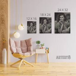"Artery8 Migrant Mother Nipomo California Lange Canvas Wall Art Print in Grey - Size: W12"" x H16""" - thumbnail 4