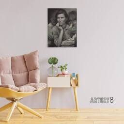 "Artery8 Migrant Mother Nipomo California Lange Canvas Wall Art Print in Grey - Size: W12"" x H16""" - thumbnail 3