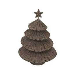 Lemon Pavilion Furniture and Decor Rustic Layered Christmas Tree with Star - L6 x W14 x H19 cm - Silver in White - thumbnail 2