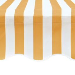Berkfield Home Awning Top Sunshade Canvas Sunflower Yellow & White 6 x 3 m - thumbnail 3