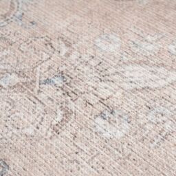 Kukoon Beige Traditional Distressed Hallway Runner Rug Non Slip & Washable - Size: 60 cm x 240 cm - thumbnail 4