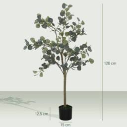 EONLION 2 Pack Artificial Plants Trees, 120cm in Green - Size: 100 cm - thumbnail 2