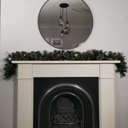 Samuel Alexander 1.8m (6ft) Dressed Christmas Garland with Silver Baubles Pinecones & Berries in Green - thumbnail 6
