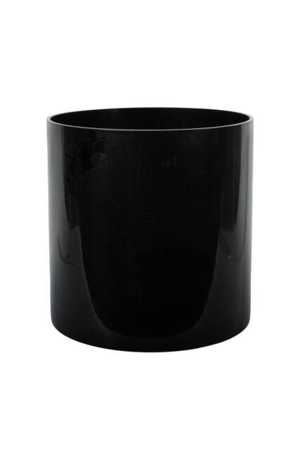 KDMD Cylinder Vase - Black Gloss - H25x25cm - Size: 25x25 cm - image 1