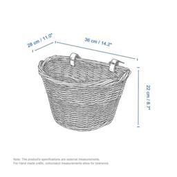 VOGREX Honey Bike Bicycle Basket Shopping Basket Cycle Shopping With Handle in Brown - thumbnail 2
