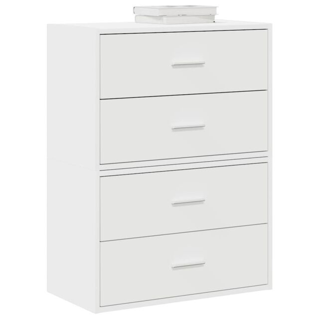 Berkfield Home Cabinets with 2 Drawers 2 pcs White 60x31x40 cm Engineered Wood - Size: 60 x 31 x 40 cm - image 1
