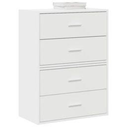Berkfield Home Cabinets with 2 Drawers 2 pcs White 60x31x40 cm Engineered Wood - Size: 60 x 31 x 40 cm - thumbnail 1
