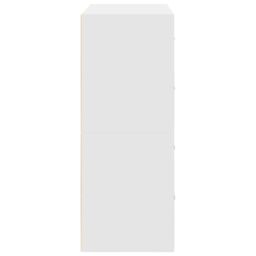Berkfield Home Cabinets with 2 Drawers 2 pcs White 60x31x40 cm Engineered Wood - Size: 60 x 31 x 40 cm - thumbnail 6
